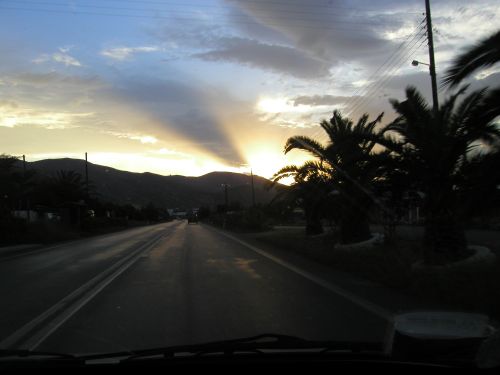 Sunset between Hersonissos and Analipsi