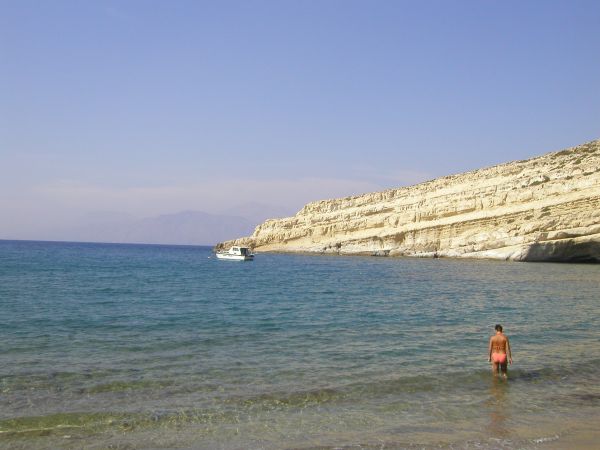 Swimming at Matala