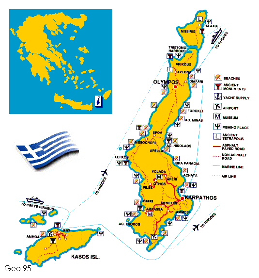 A Detailed Map Of Karpathos